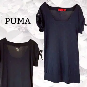 푸마 'PUMA' 티셔츠 반팔 원포인트 자수 [S~M] 네이비 스포츠
