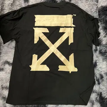 Off-White 백 로고 오버 사이즈 티셔츠-M