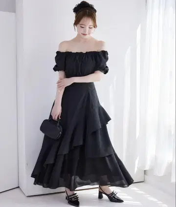 NICE NICECLAUP 일레헴 티어드 롱 원피스