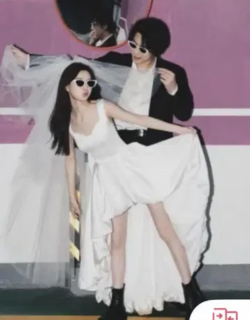 사전 촬영 한국 드레스 미니 길이 새틴