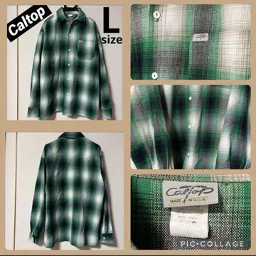 오늘만 가격 인하! Caltop 옴브레 체크 셔츠