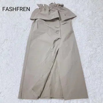 FASHFREN 롱 스커트 카키 F 사이즈 슬릿