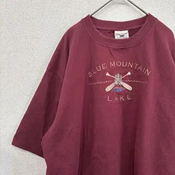 미국 빈티지 의류 티셔츠 자수 로고 두꺼운 2XL 상당 2175