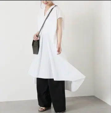 저널 스탠다드 프렌치 슬리브 A 라인 롱 원피스 레이스업