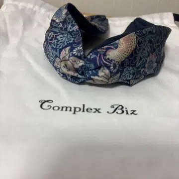 Complex Biz 꽃무늬 헤어밴드 블루