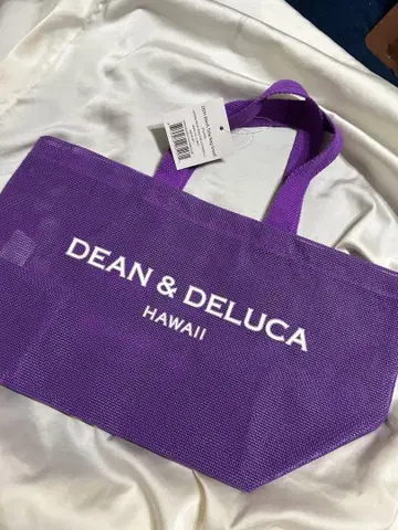 DEAN & DELUCA 하와이 보라색 퍼플 메쉬 토트