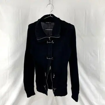 y2k 2wayneck knit wzip cardigan grunge