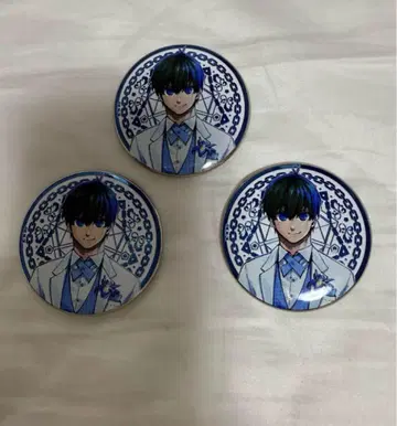 블루 록 전 아르티 메탈 캔뱃지  케츠세 이치 3개