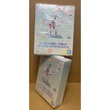 4개 세트 건담 하츠네 미쿠 빅 아크릴 스탠드 45주년 아크릴 스탠드