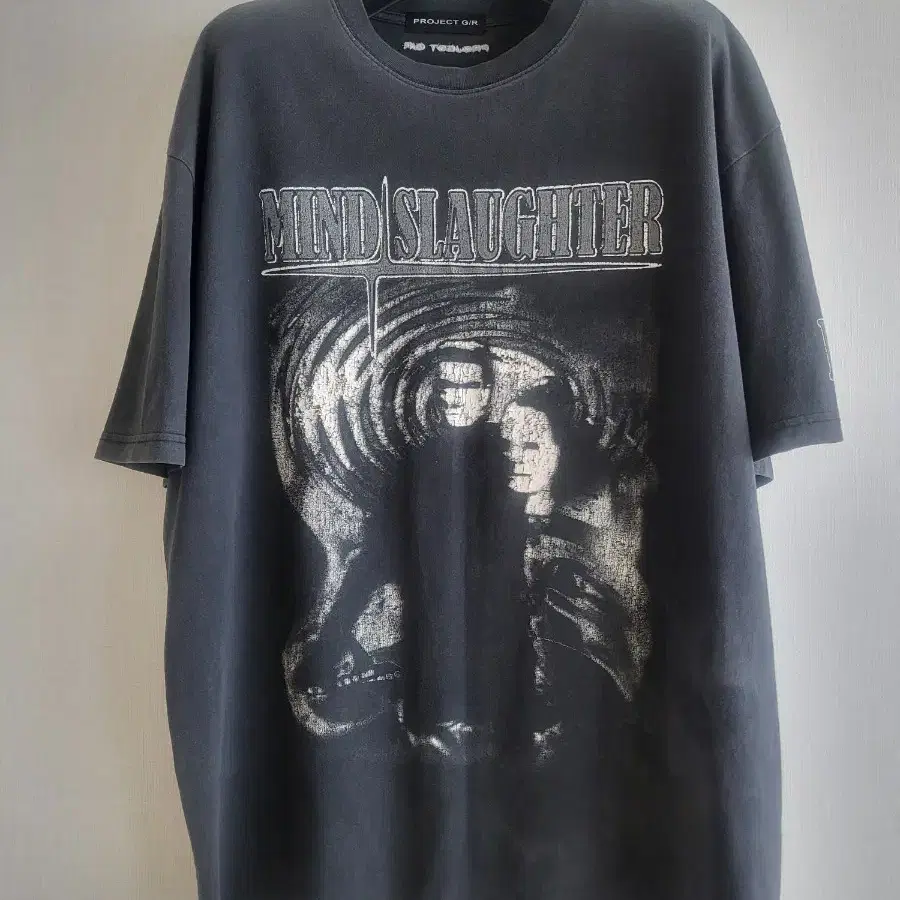 PROJECT G/R】Mind Slaughter Vintage Washeed T-Shirt Black