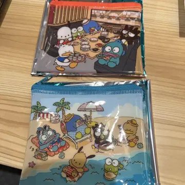 스시로 하피단부이 콜라보 지퍼 파우치 전 제품 2개 세트