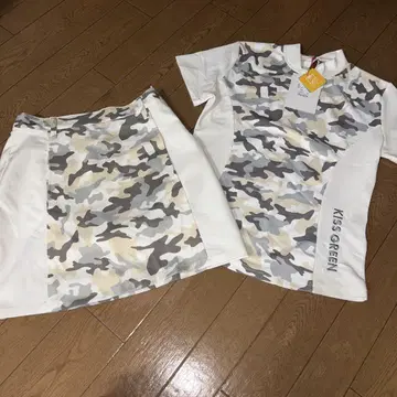 KISS GREEN 카모 패턴 골프웨어 세트