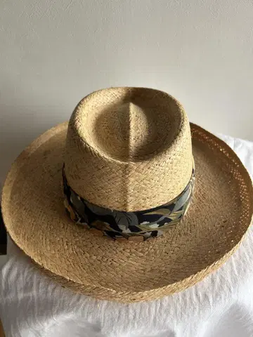 STETSON 베이지 리본 포함 밀짚모자