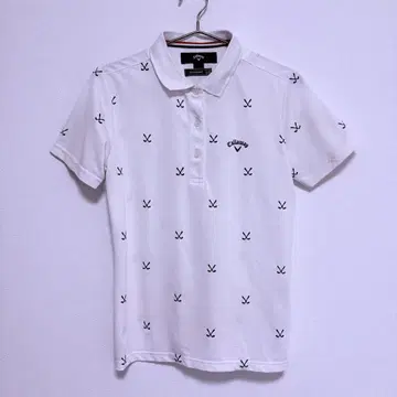 캘러웨이 반팔 피케 셔츠 여성용 M 골프 DRYSPORT 화이트