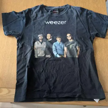 weezer 티셔츠 블랙 M-L 사이즈 구제 의류 2008 밴딩 티셔츠
