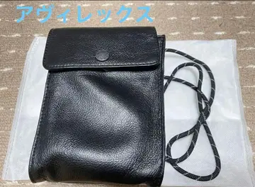 AVIREX 아비렉스 블랙 가죽 숄더백