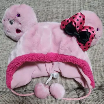 디즈니 미니 핑크 팬 캡 리본 도트