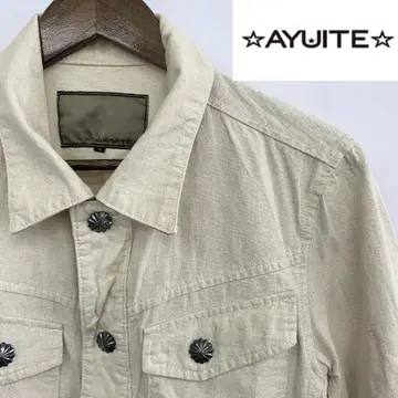 새상품 AYUITE 아유이테 린넨 혼방 절개 워크 셔츠 콘초 2 M 상당