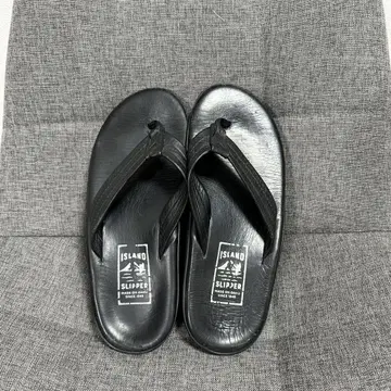 ISLAND SLIPPER 아일랜드 슬리퍼 블랙 가죽 플립플랍