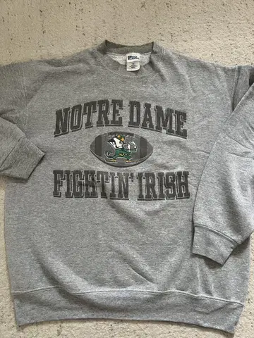 구제 의류 노트르담 대학 Fightin' Irish 맨투맨