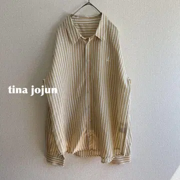 TINA:JOJUN 유니섹스 스트라이프 셔츠 m187