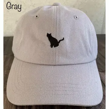 배송비 포함 새상품 고양이 실루엣 자수 트윌 캡 CAP 고양이 남녀 GY