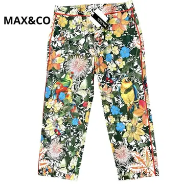 새상품 MAX&CO 맥스&코 보태니컬 무늬 오리엔탈 무늬 올 패턴 팬츠