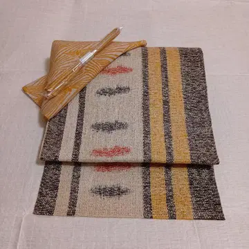 오비(약 24cm) 여름 나고야 오비 순수 실크 미사용 새상품