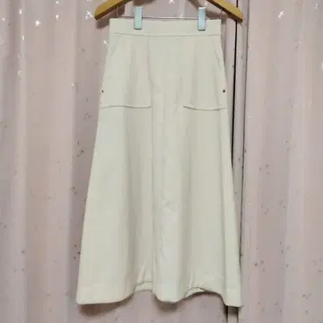 롱 스커트 바빌론 아이보리 BABYLONE 깔끔한 어른 금 척