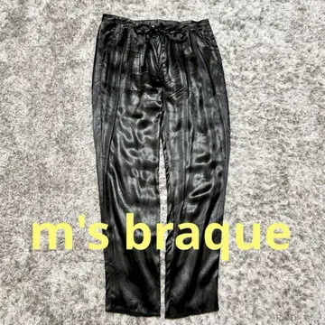 m's braque 엠즈 블랙 블랙 광택 팬츠 사이즈 36