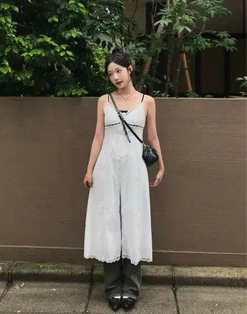 EMMY 메쉬 레이스 콤비 원피스