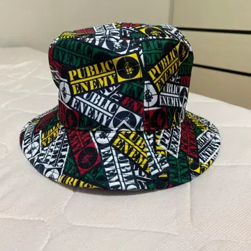 PUBLIC ENEMY 올 패턴 버킷 햇