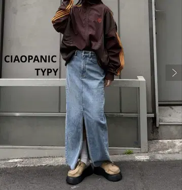 CIAOPANIC TYPY 빈티지 데님 타이트 슬릿 스커트