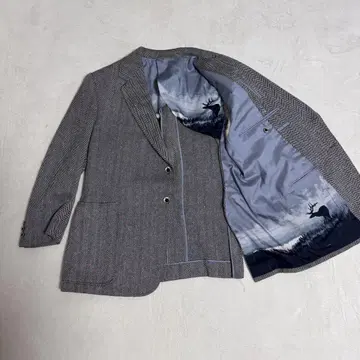 올 패턴 테일러드 자켓 헤링본 그레이 안감 스다 마사키