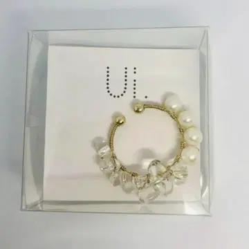 ui.2way 이어 커프 크리스탈 펄 골드