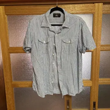 RRL 스트라이프 반팔 셔츠