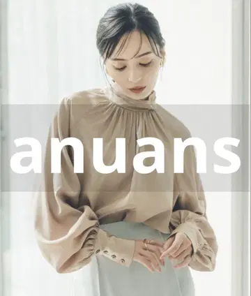 거의 미사용 anuans 긴팔 블라우스 FREE 베이지 여성용