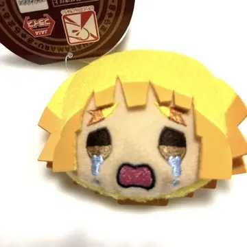 귀멸의 칼날 아가츠마 젠이츠 캬라마루 마스코트 배지 봉제인형 우는 얼굴