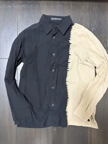 ISSEY MIYAKE MEN 긴팔 셔츠 블랙/베이지