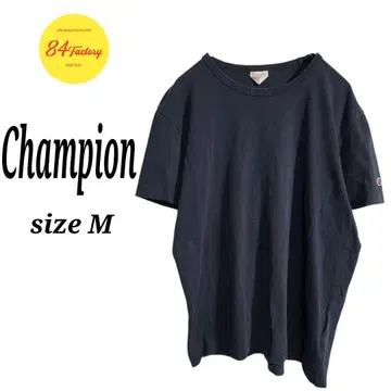 Champion 숏 슬리브 티셔츠 무지 자수 로고 페이드 남성용 M