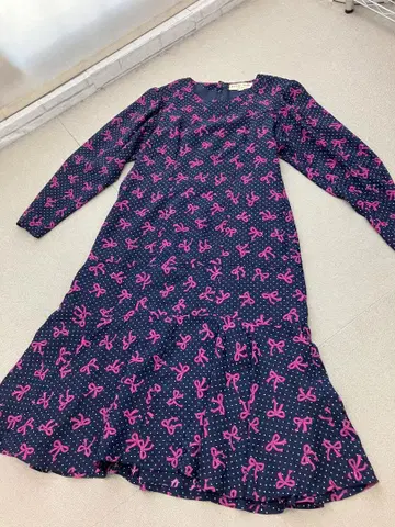(K07471) HANAE MORI 리본 무늬 프린트 원피스 9