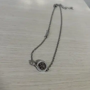 GUESS 실버 목걸이 지르코니아