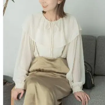 어반 리서치 로쏘 자카드 케이프 블라우스
