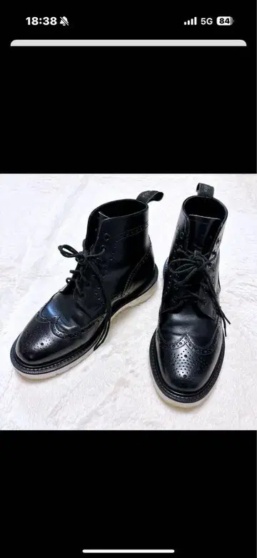 Loake CASHCA 레이스업 슈즈 가죽 잉글랜드제 블랙 부츠