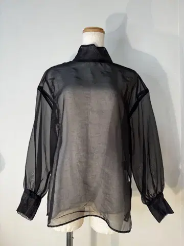 LAGUNAMOON 블라우스 브라운 시스루 시어한 느낌 비침 이너