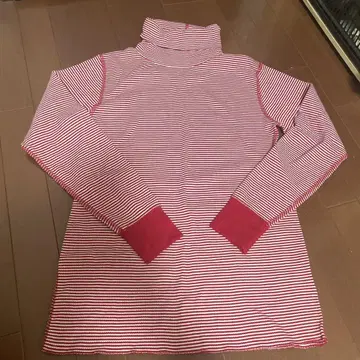 Healthknit 베이직 와플 터틀넥 긴팔 롱 T