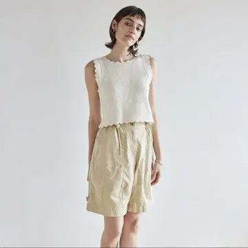 Searoomlynn THERMAL 스캘럽 슬리브리스 탑