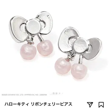 미사용 미개봉 헬로키티 리본 체리 귀걸이