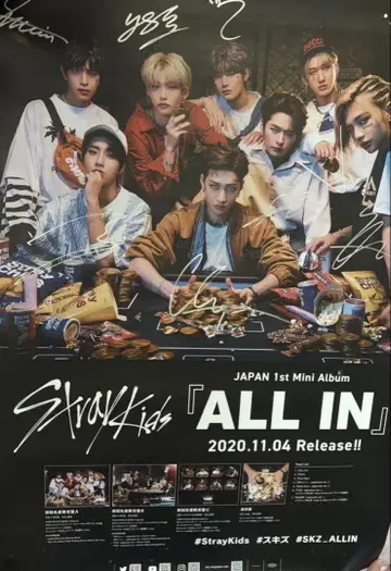 Stray Kids ALL IN 앨범 포스터 사인 포함