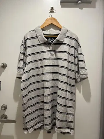 CHAPS 스트라이프 패턴 피케 셔츠 XL